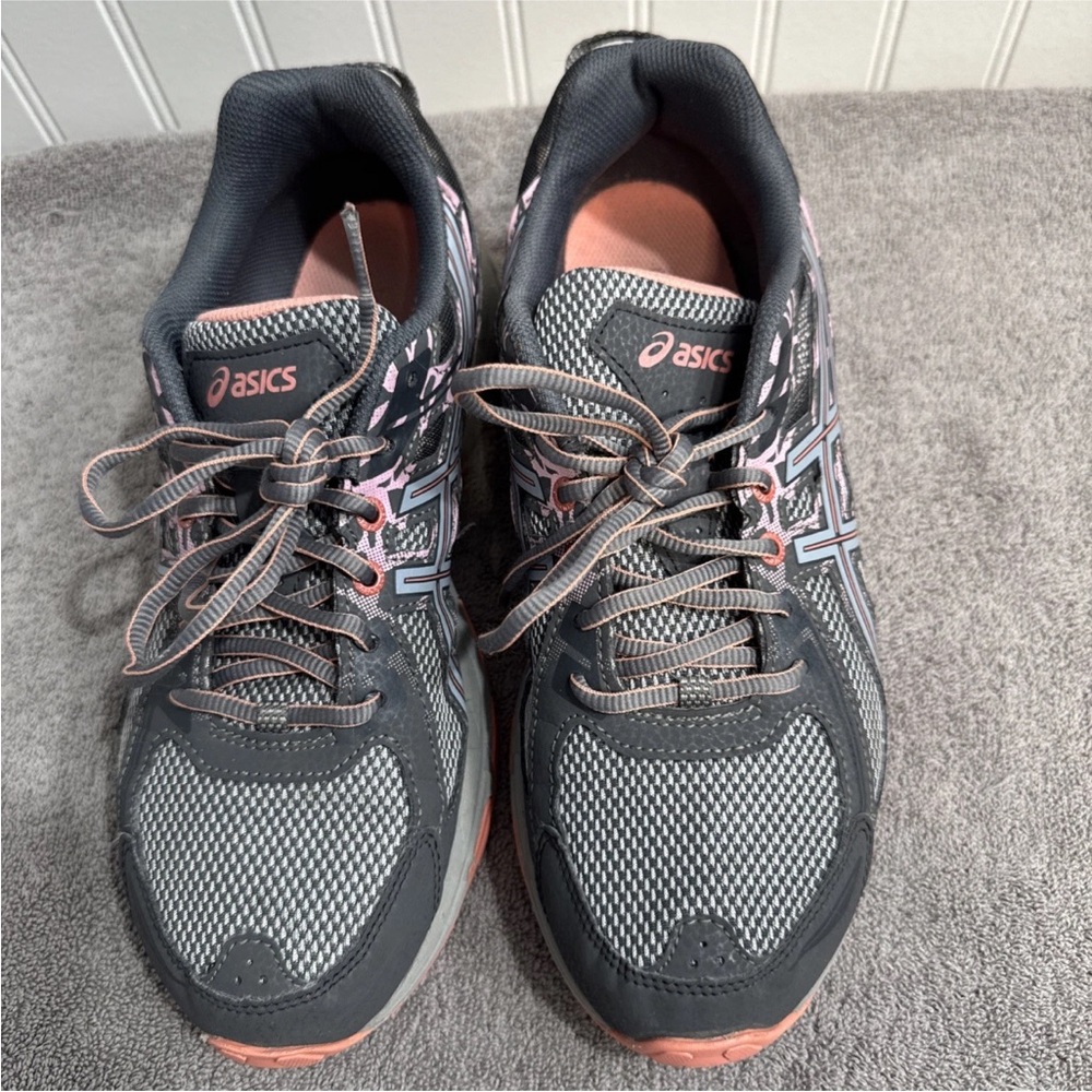 Asics Womens Gel Venture 6 Trail Running Shoes Gray T7G6N Lace Up Low  Size 10